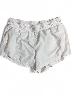 Women's White Sleep & Lounge Shorts with Elastic Waist